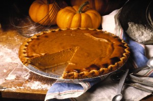 Pumpkin Pie with Slice Removed